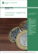 Coronavirus: Support for businesses: (Briefing Paper Number 8847)